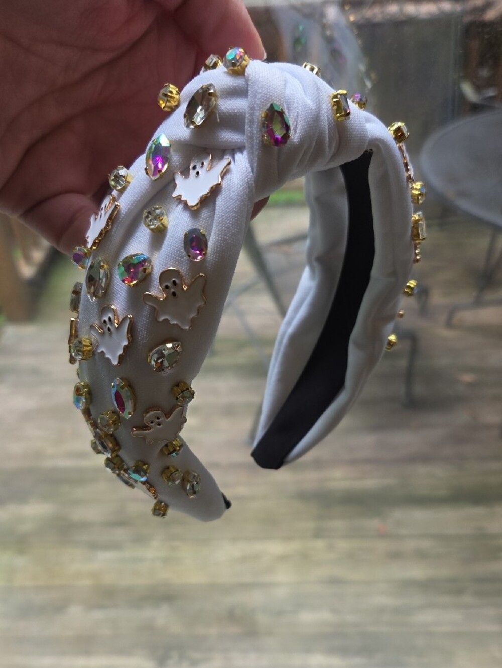 White Gem Halloween Headband